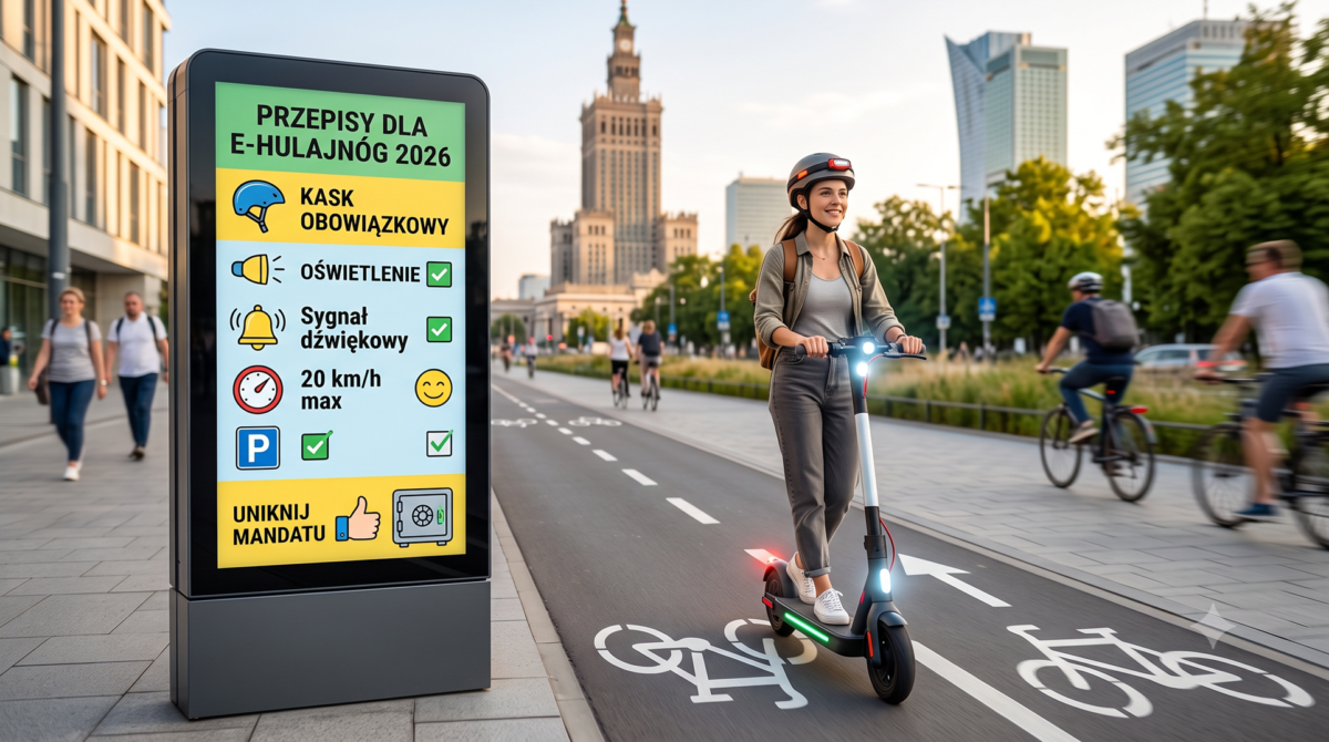 E-hulajnogi 2026: Za to grozi 5000 zł mandatu