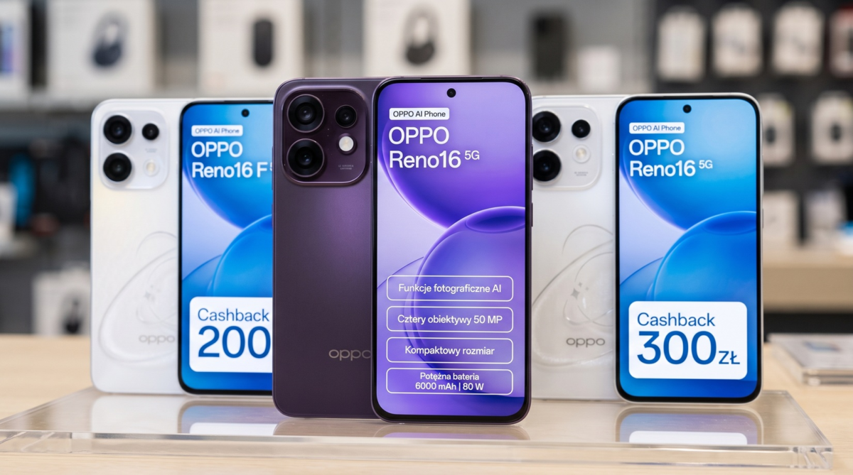 Premiera OPPO Reno 16. Bateria 6700 mAh i cashback 300 PLN