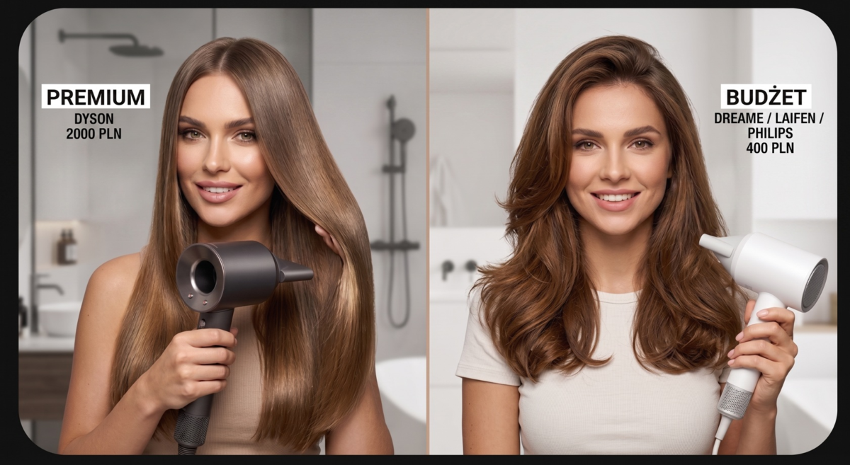 Dyson za 2000 PLN vs suszarki za 400 PLN. Czy naprawdę widać różnicę?