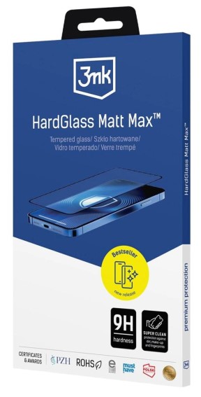 3mk HardGlass Matt Max do iPhone 16 Pro Max