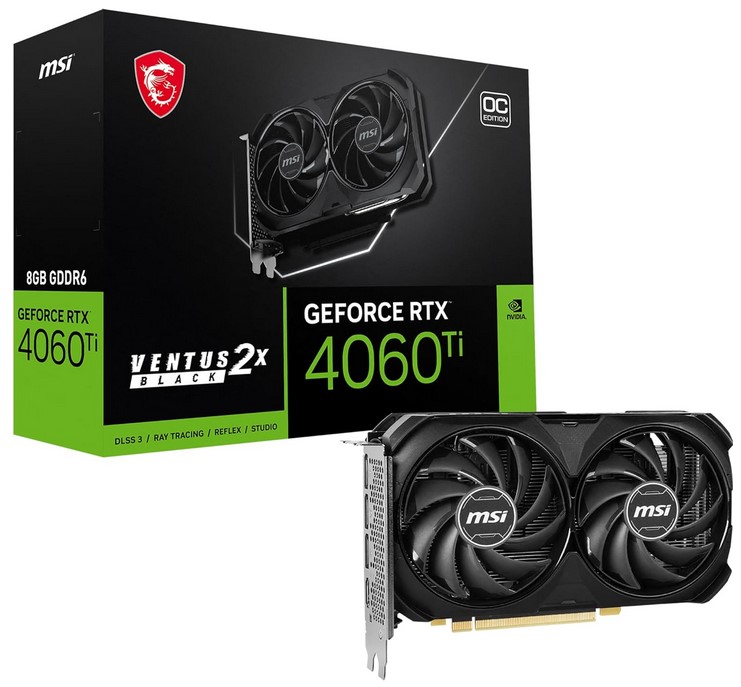 MSI GeForce RTX 4060 Ti Ventus 2X Black 8G