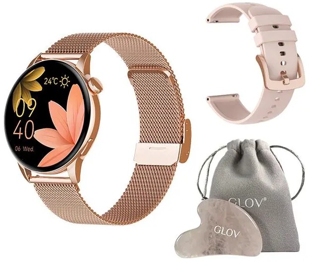 Maxcom FW58 Vanad Pro 46mm Złoty + Kamień Gua Sha