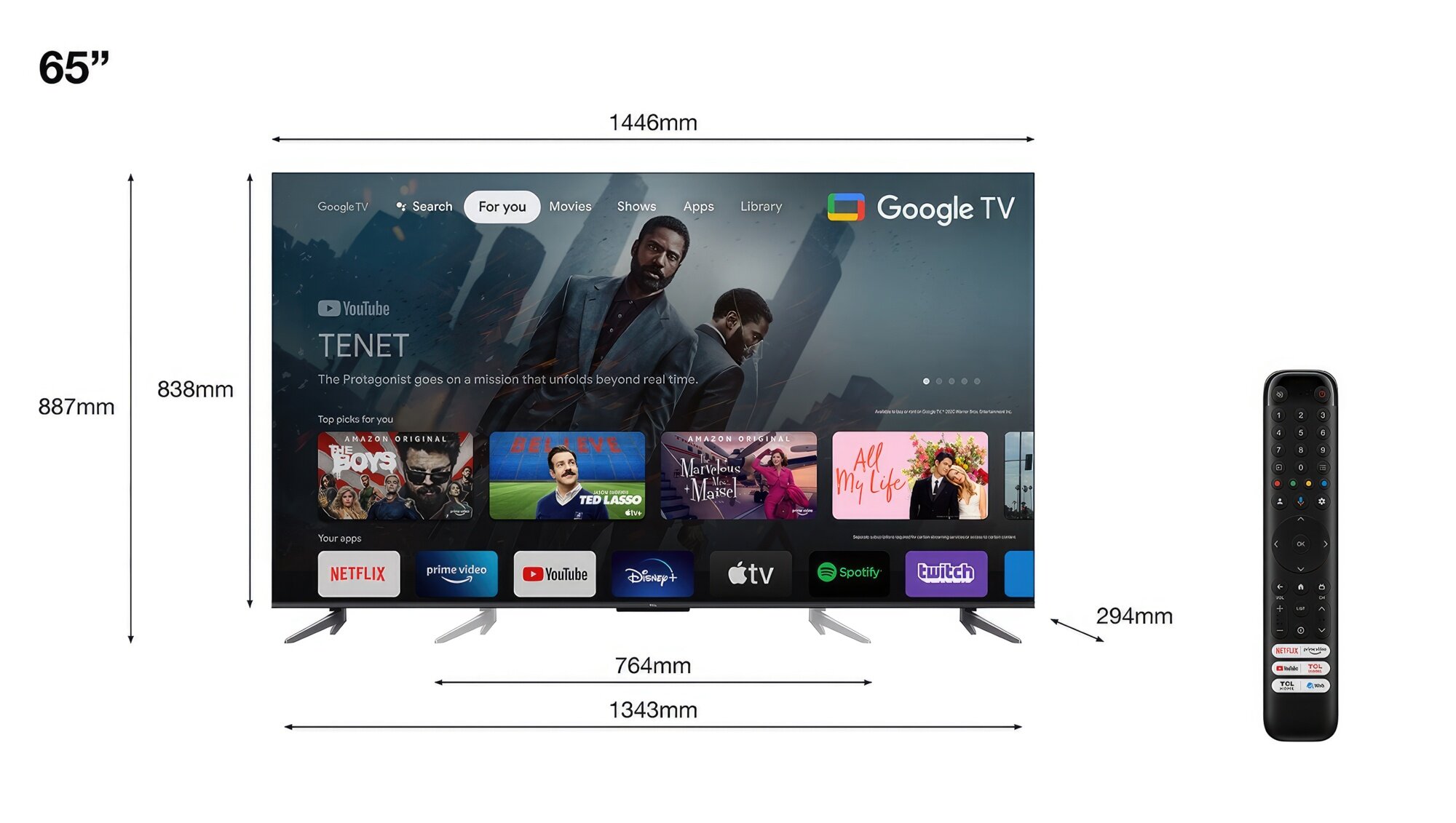 Telewizor TCL 65C645 65" 4K Ultra HD